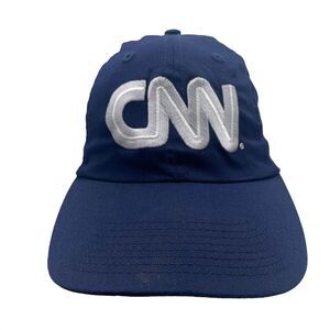 Vtg CNN Cable News Network Snapback Hat Cap Rare Hipster Distressed Faded 90s